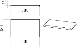 Brevita Полка для каркаса Rock 30 бетон светло-серый – фотография-2